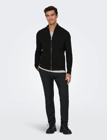 ONLY & SONS Onslaw Reg Ls Cardigan Knit Frml - Black - M