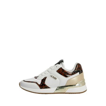Guess Runner Maybel Animalier Sneakers , Wit , Dames , Maat: 37 EU