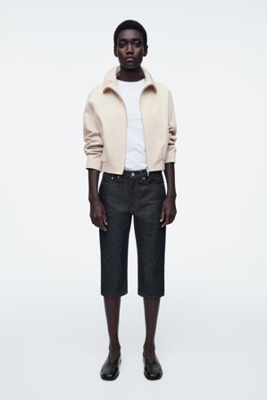 COS Damen Lange Jeansshorts - Blau