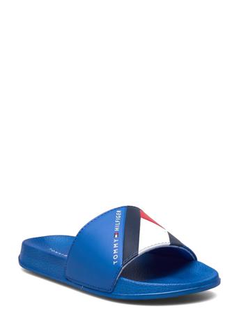 T3B0-32273-1172801- Shoes Summer Shoes Pool Sliders Blå Tommy Hilfiger