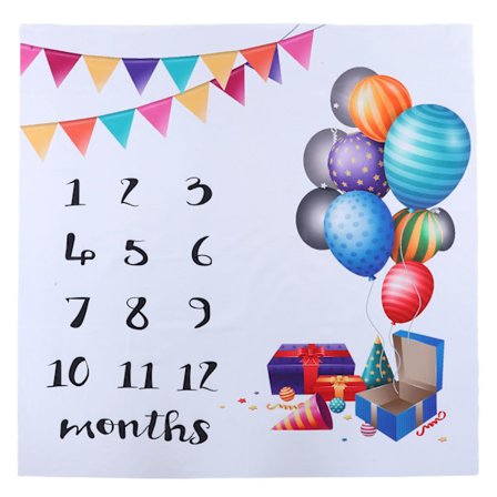 Baby Månedlig Milepæl Tæppe Nyfødt Vækst Fotografi Baggrund Barselstæppe