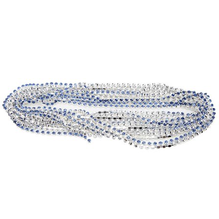 5 meter Rhinestone kedja Stark Praktiskhet Glänsande Färgglada Runda Rhinestone Klokedja för DIY KläddekorationLjusblå