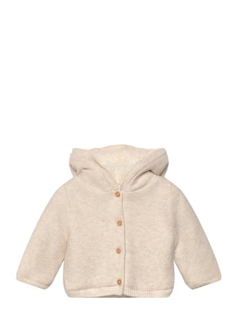Mango Knit Cardigan With Fleece Lining - Cream - 1-3M