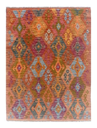 Hand Woven Kilim Afghan Old Style Rug 149X201 Wool Small