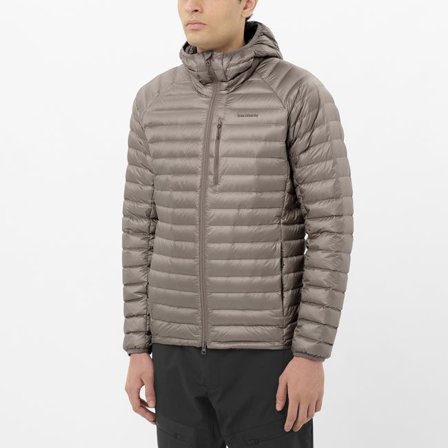 Salomon - Giacca in piuma con cappuccio da uomo Elixir Micro Down - Iron