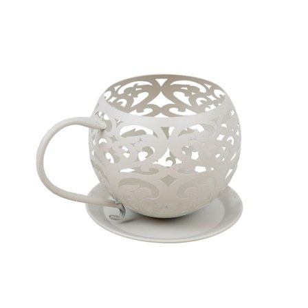 Candle holder SANDY 26x19xH15cm, antique white