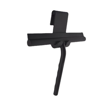 Silikonskrape for dusj med kjerne av rustfritt stål (svart)