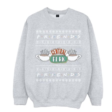 Friends Girls Fair Isle Central Perk Sweatshirt 9-11 år Spor