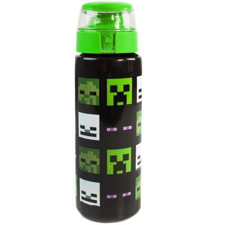 Minecraft Zombie Creeper Vattenflaska One Size Svart/grön