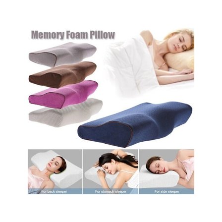 Minnesskum Sängkläder Kudde Ergonomiskt Forma Nackkudde Sömn Komfort Nacke Fjäril Minnesskum Kudde 1 Styck (Bl