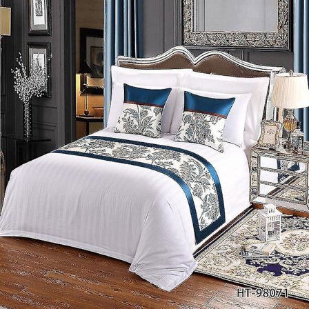 Høj kvalitet Moderne Blå Blomst Hotel Sengeløber Hjem