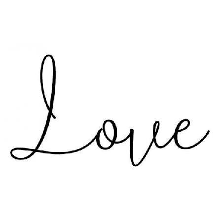 Stämpel i trä - Artemio - Kärlek - 5 cm x 3 cm - Scrapbooking - Mixad