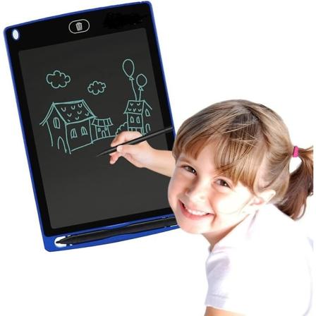 Blå LCD Skrivetablet, 8,5 tommer Digital Tegnepude Papirløs Notatbræt Bærbar Holdbar Doodle Hvidtavle Til Børn Og Voksne