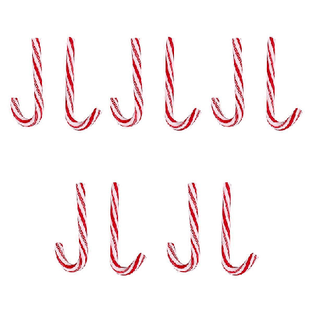 10 st Jul Röd Käpp Mjuk Keramik Smyckestillbehör Nyår Godis Käpp Hemdekoration