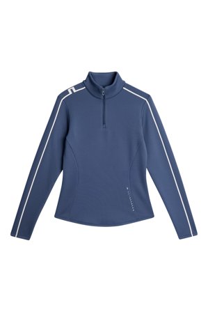J.Lindeberg - Nefe Quarter Zip Mid Layer - Golf - Blue - Women - XL