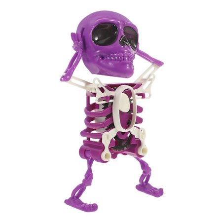 Vedettävä tanssiva luurankolelu Halloween-juhliin, lasten suosikki, 17,50 x 11,80 x 6,50 cm, violetti, 1 kpl