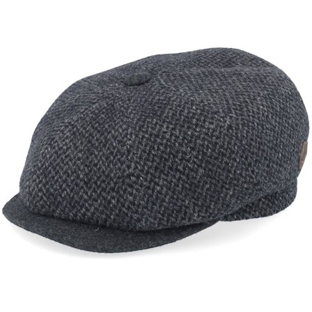 MJM Hats - Peeky Xtra 42 Wool Mix Grey Antra Peak Flat Cap Flatcap Grey Cap - @ Hatstore