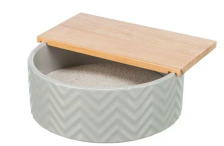 Sandbad i Keramikk og Tre - 24cm