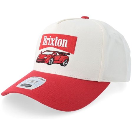 Brixton - Vit snapback Keps - Champion White/Red A-Frame Snapback @ Hatstore