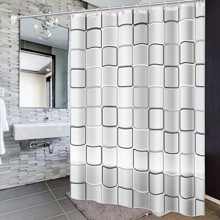 Vattentät Duschdraperi, 200 X 200 Cm, Antibakteriell Duschdraperi, Badrumsgardiner, Duschgardiner