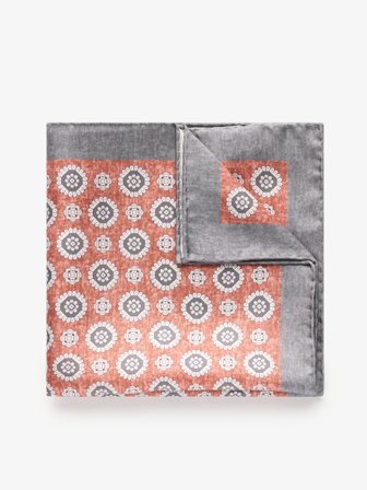 John Henric Men's Terrakotta Einstecktuch Geometrisch Size Onesize