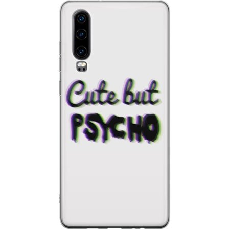 Kompatibel Mobilcover til Huawei P30 Rainbow-farvet legetøjsfigur med et glad ansigt og farverige cirkler i en legesyg studieillustration