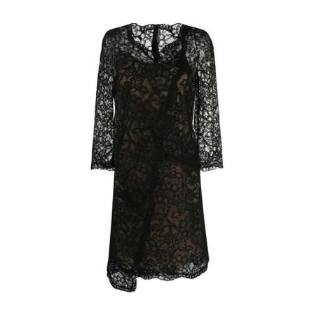 Ermanno Scervino Long-sleeved Mini Kjole Sort, Dame
