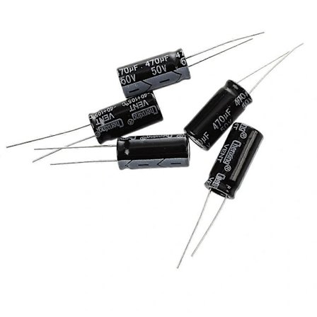 5 x 470uF 50V 105 Graders Celsius Radial Elektrolyttkondensator 10x20mm