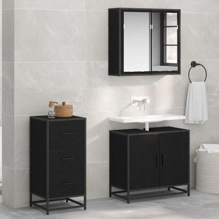 Sideboard Svart Ek 35,5 x 35 x 76 cm