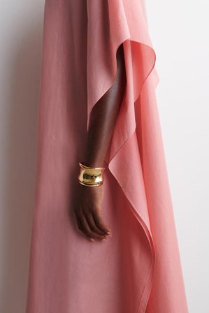 COS Women's Caftano Drappeggiato In Cotone in Rosa