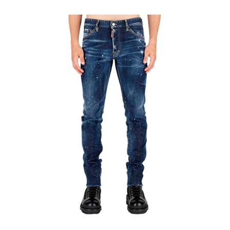 Dsquared2, Straight Jeans Blauw, Heren, Maat:M