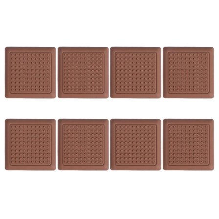 8-pakkaus silikoniset tuolien jalkatyynyt tuolien jalkatyynyt itseliimautuvat huonekalujen jalkatyynyt (0,5X3X3CM, ruskea)