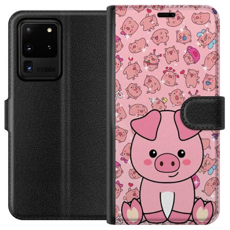 Yhteensopiva Lompakkokotelo Samsung Galaxy S20 Ultra Kawaii Vaaleanpunainen Porsas Söpö Anime