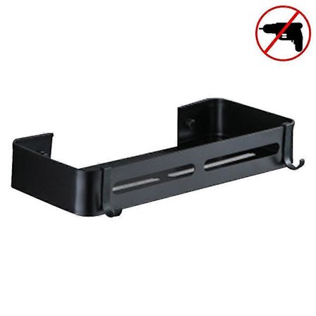 Brusehjørnehylde Brusehylde Aluminium Badeværelseshylder - stærkt klæbemiddel ingen boring Aftagelige kroge Rustfrit aluminium Kurv Organiz JEG