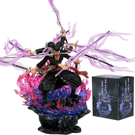 Hot One Piece 15cm Anime Figur Asura Roronoa Zoro Statue Action Figur Samlingsmodel Legetøj til Børn (YJD)