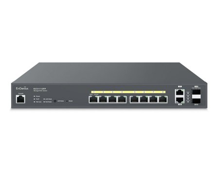 ENGENIUS Cloud Switch Series ECS1112FP - switch - 8 porter - Styrt - rackmonterbar