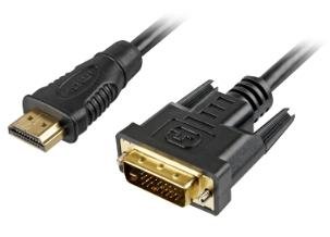 Sharkoon SHA HDMI -> DVI-D (24+1) bk 5,0m