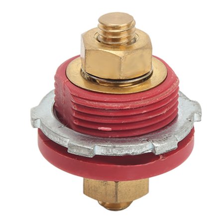 3/8 tommers Batteripolskobling Gjennom Stud 250A Batterilader Post for Bil Bobil Båt Yacht Rød (Positiv)
