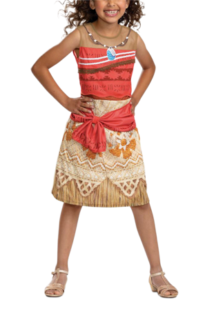 Disney Princess klänning Vaiana (S) Utklädnad Unisex 5-6 år