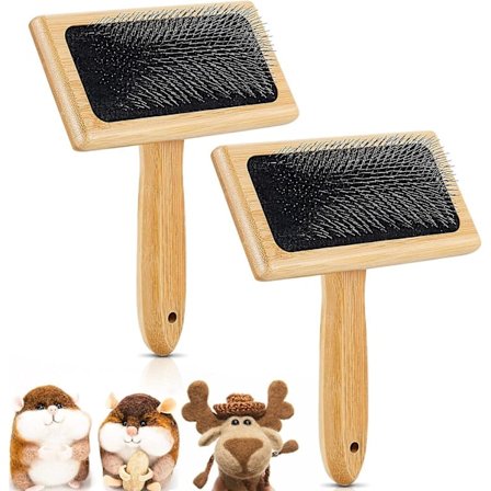 2 stk. uldkarter, håndkarter til uld, kartebørster til nålefiltning af uld