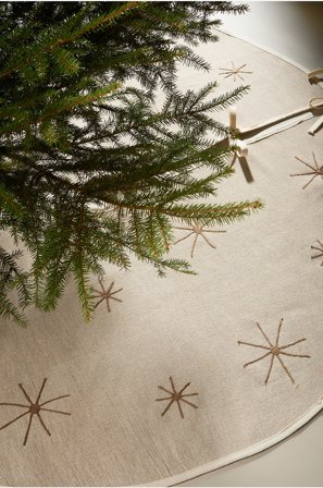 Jotex - Juletrekappe Diameter 120 Cm Bomull/Jute Lys beige/brun CHARON - Kjøp Juletrematter hos Jotex