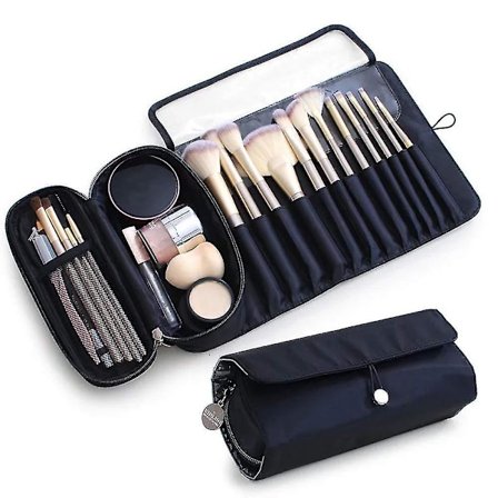 Makeup Brush Holder, Travel Makeup Brush Organizer Case Cosmetic Pouch