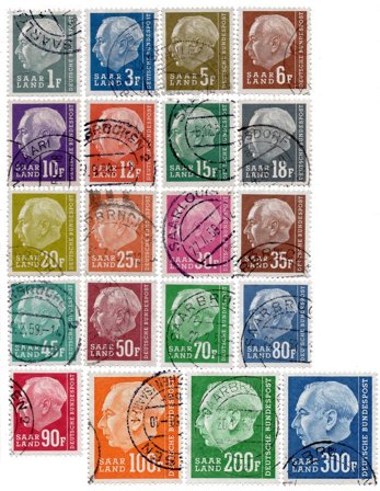 Tyskland/Saar 1957 - MICHEL 409-428 - Stemplet