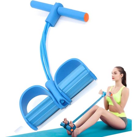 Elastisk spenningsrep, pedalmotstandsbånd 4 rør pedalmotstandsbånd tau gymtilbehør for kvinner pilates fitness yoga styrketrening worko