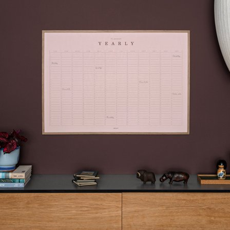 Plakat med Yearly Planner i 70x100 fra Gehalt — Stilren årskalender