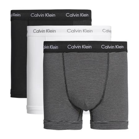 Calvin Klein 3 Pack Trunk , Zwart , Heren , Maat: L BoxerKorte Broek