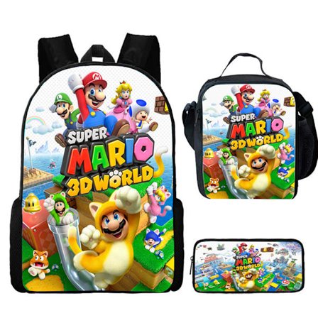 Anime Sonic Pen Bag Student Lunch Bag Cartoon Barn Ryggsäck