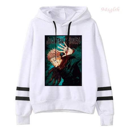 Unisex Jujutsu Kaisen Anime Yuji Itadori Hoodies Herr Harajuku Gojo Satoru Kawaii Manga Grafisk Streetwear Sweatshirts Tröjor 15502 Asian XL