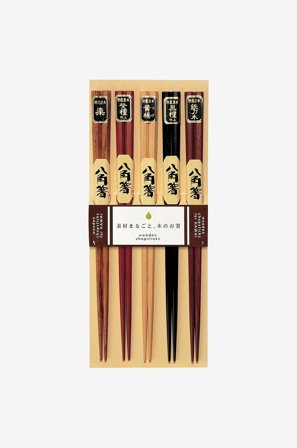 Kawai - Syömäpuikot Kawai 5-pack Octagon - Ruskea - Aterimet - - Homeroom