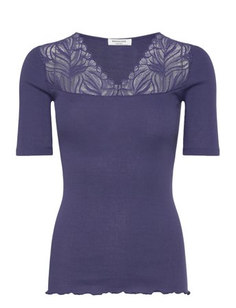 Rosemunde Rwbernadine 2/4 Regular V-Neck T-Sh - Purple - XS